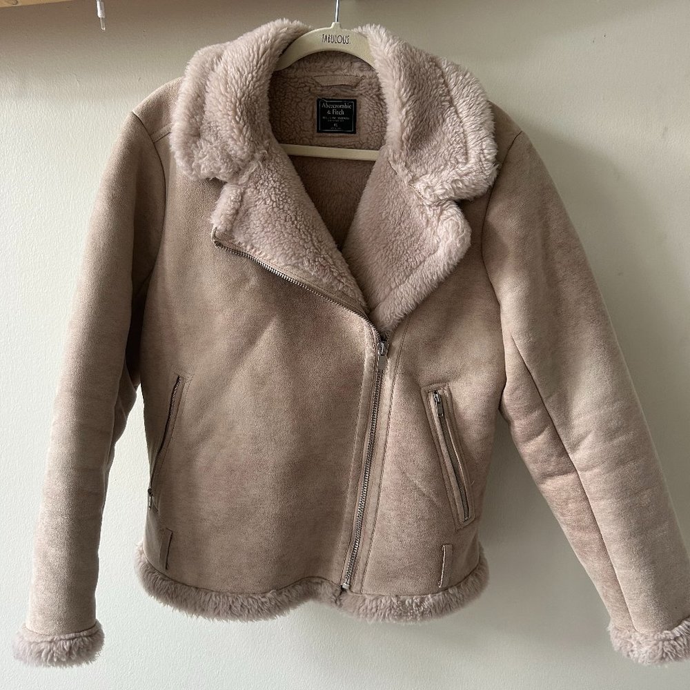 Suede Faux Motorcycle Jacket